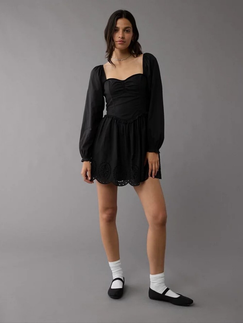 American Eagle Black Sweetheart Mini Dress